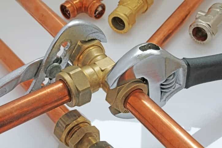 Wrenches and copper pipes